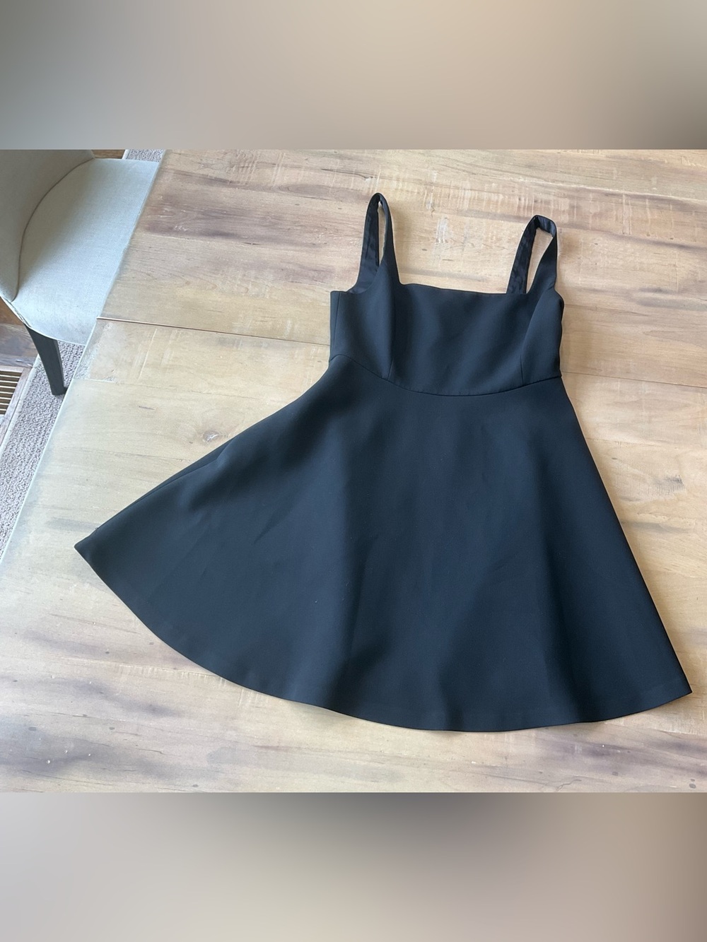 Aritzia Black Sleeveless Fit-and-Flare Dress